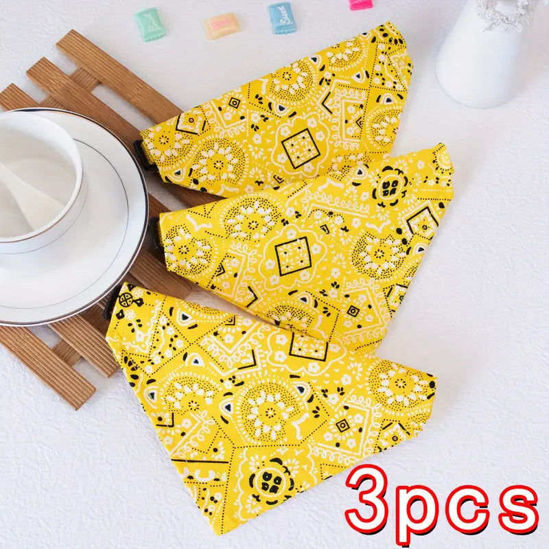 Lot de 3 Bandanas pour Chien ou Chat – Accessoires Stylés et Confortables pour Animaux de Compagnie