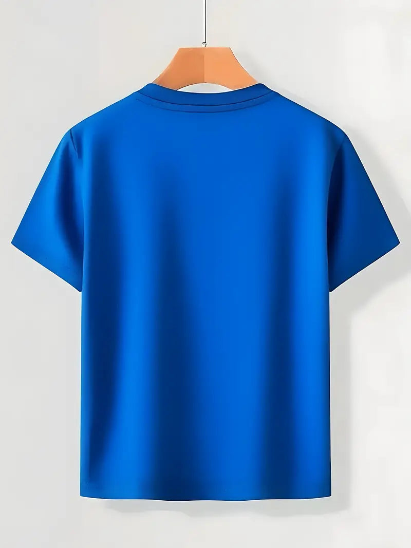 T-shirt Garçon Bleu Amusant – Motif Cartoon 3D Tung Tung Sahur