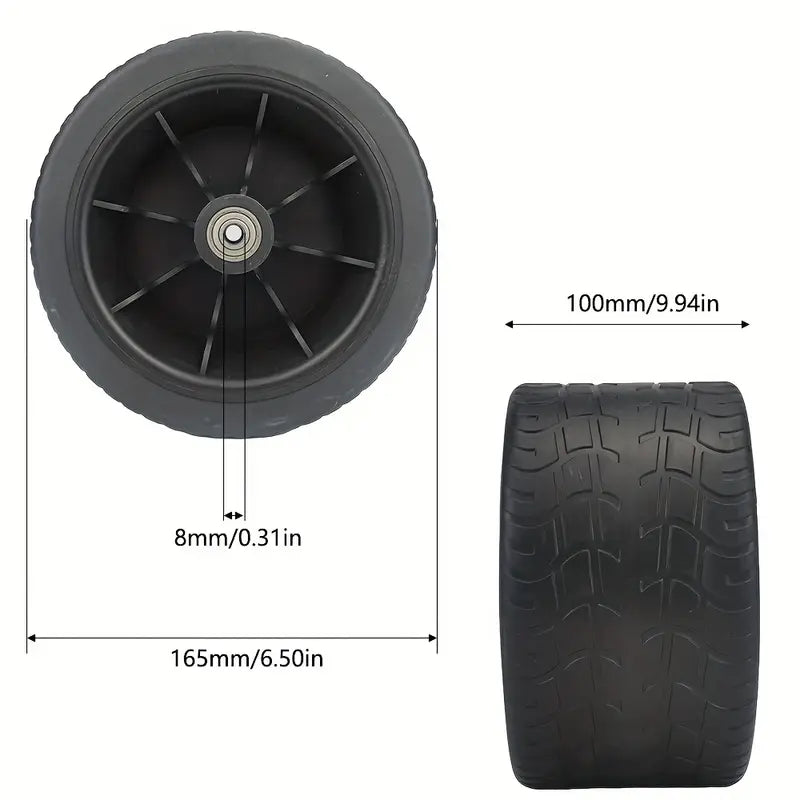 Roue avec Pneu Plein en Caoutchouc et Roulement – Pneus et Roues pour Chariot, Chariots de Jardin et Équipements Divers
