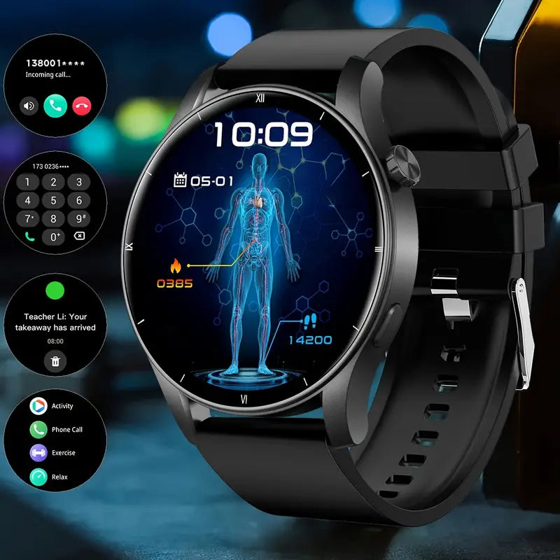 Montre Connectée Intelligente avec Suivi Santé Complet – Appels, Notifications et Analyse du Corps en Temps Réel