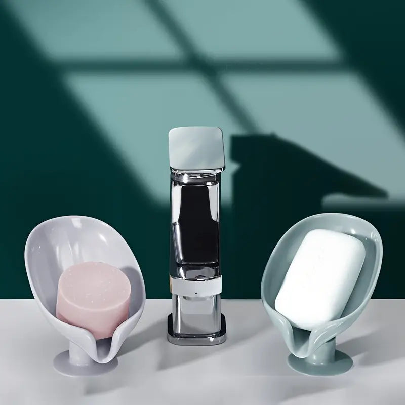 Porte-Savon Drainant avec Ventouse – Support Antidérapant et Auto-Drainant | Accessoires Salle de Bain