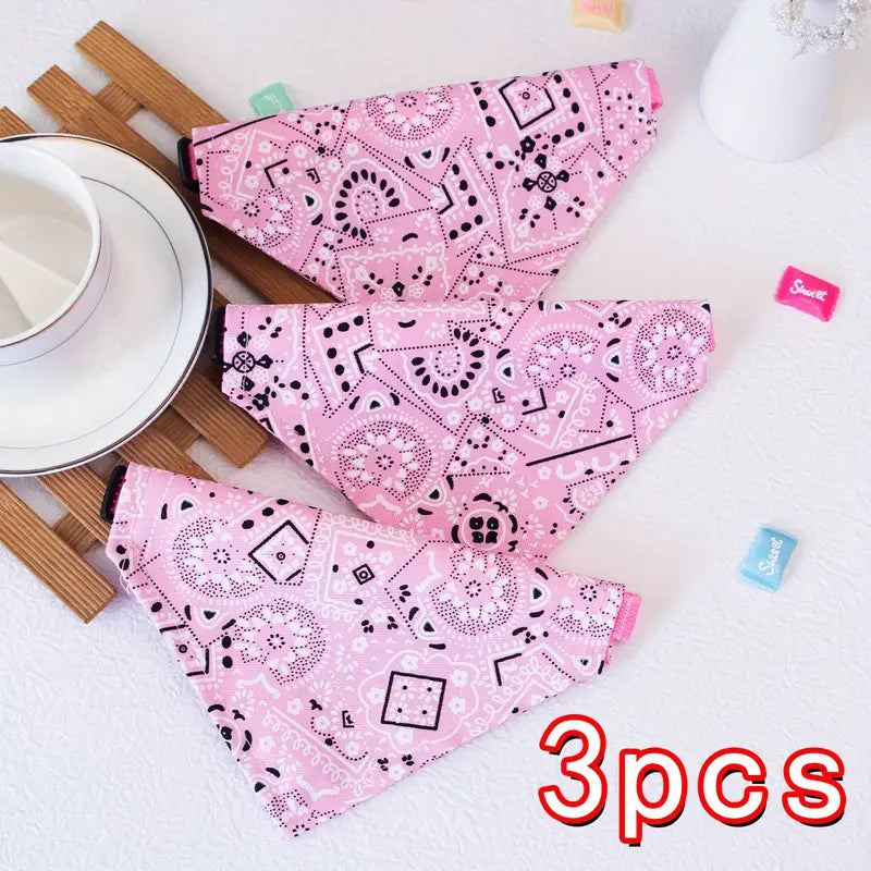 Lot de 3 Bandanas pour Chien ou Chat – Accessoires Stylés et Confortables pour Animaux de Compagnie