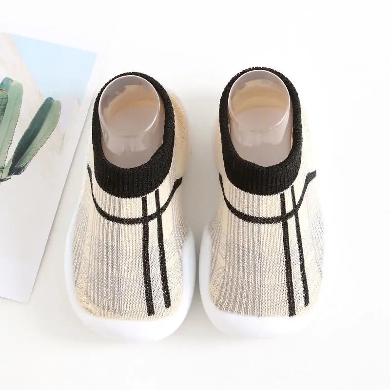 Chaussures bébé garçon souples motif léopard – Baskets antidérapantes en maille respirante pour premiers pas