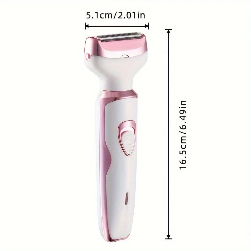 Kit Épilateur Électrique 4-en-1 Femme – Rasoir Visage, Corps, Nez et Sourcils, Appareil Beauté Rechargeable Sans Douleur