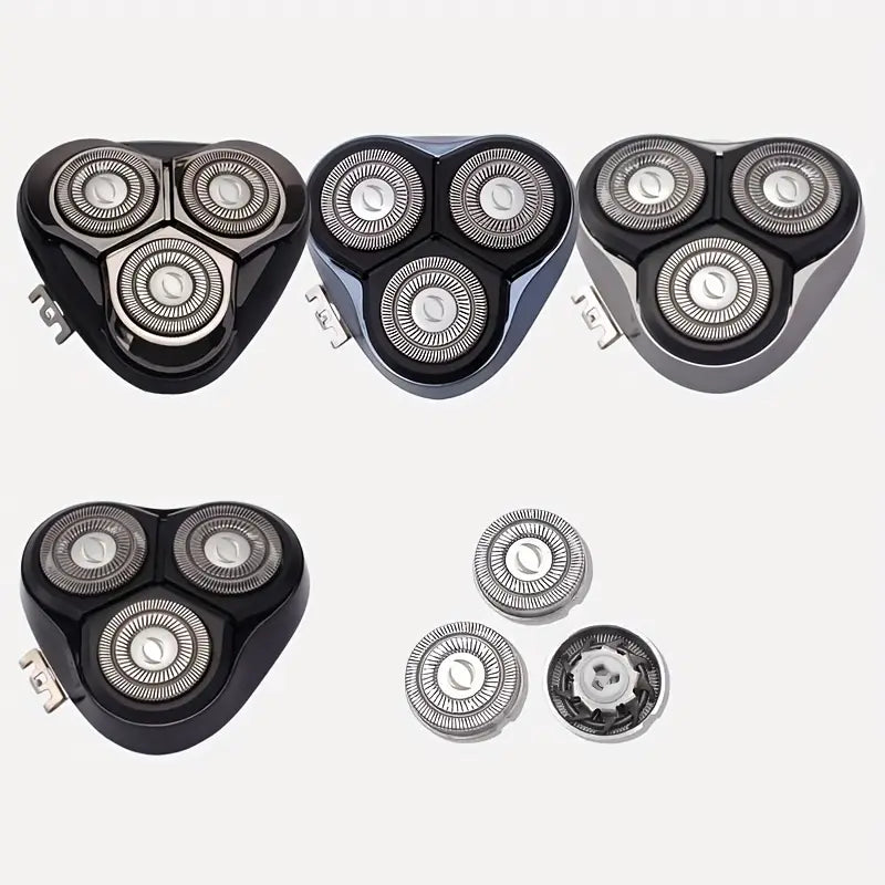 Têtes de Rasoir de Remplacement 3 Lames – Accessoires Universels pour Rasoir Électrique Rotatif