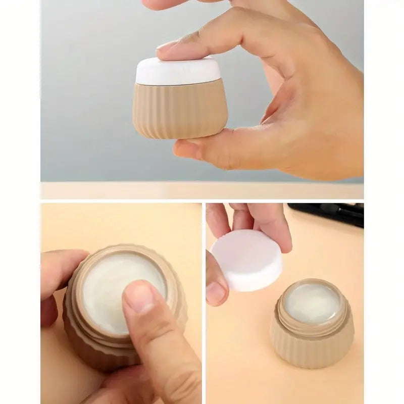 Kit flacons de voyage bébé en silicone – Pots rechargeables étanches avec trousse de rangement