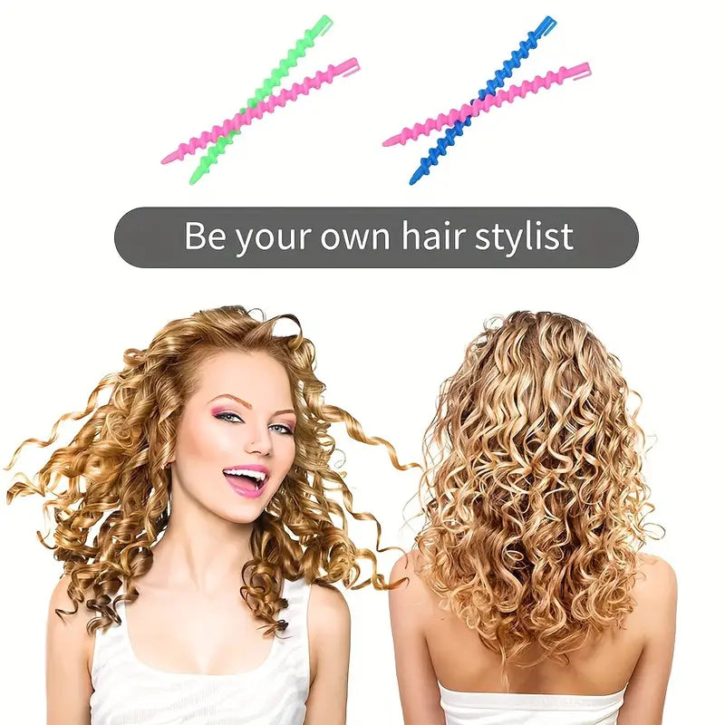 Bigoudis Spirales Sans Chaleur – Lot de 18 Curlformers pour Boucles Définies et Naturelles – Faciles à Utiliser sur Cheveux Longs ou Mi-longs