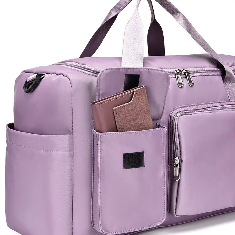 Sac de sport violet – Bandoulière réglable et poches multiples