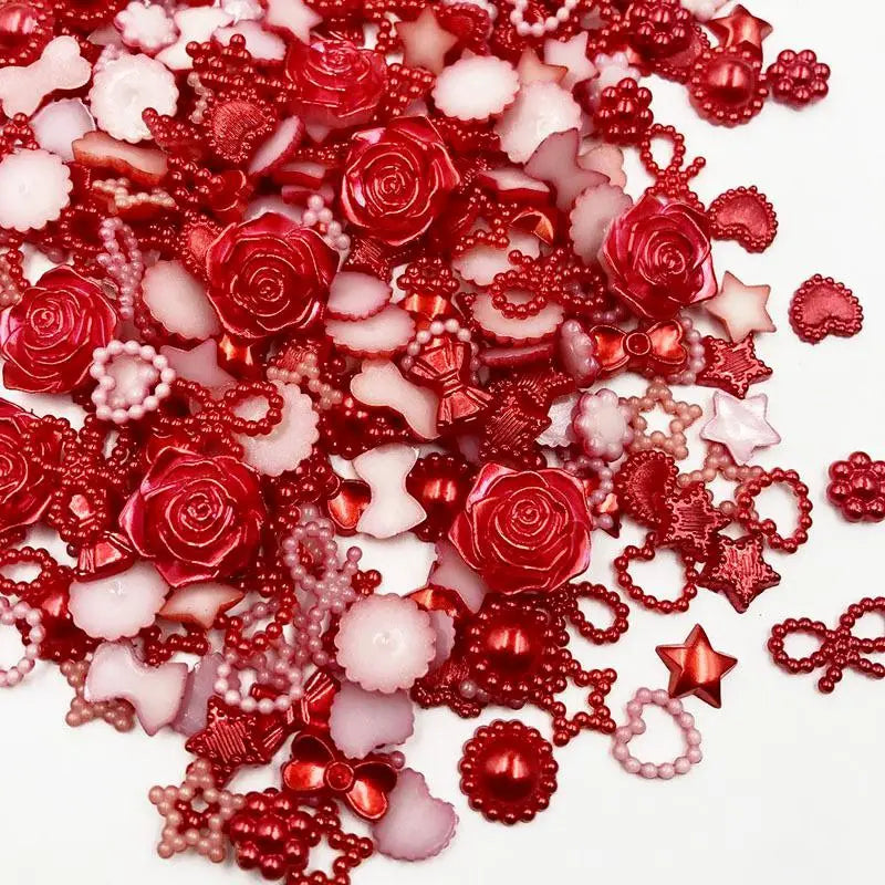 Lot de Perles et Décorations Blanches pour Cheveux Enfant – Accessoires Fantaisie Fleur, Cœur et Étoile