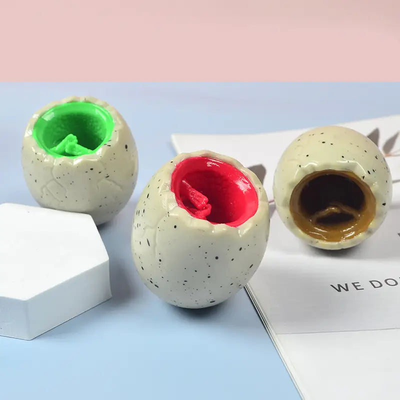 Œufs surprise dinosaure à presser – Jouets fantaisie rigolos pour farces et anti-stress