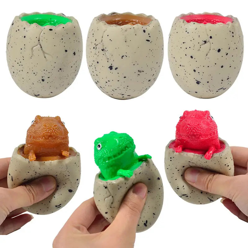 Œufs surprise dinosaure à presser – Jouets fantaisie rigolos pour farces et anti-stress