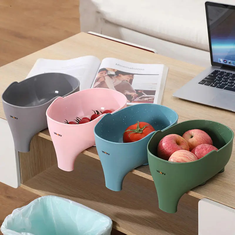 Égouttoir de Cuisine en Forme d’Éléphant – Porte-Éponge ou Égouttoir Original avec Écoulement Automatique