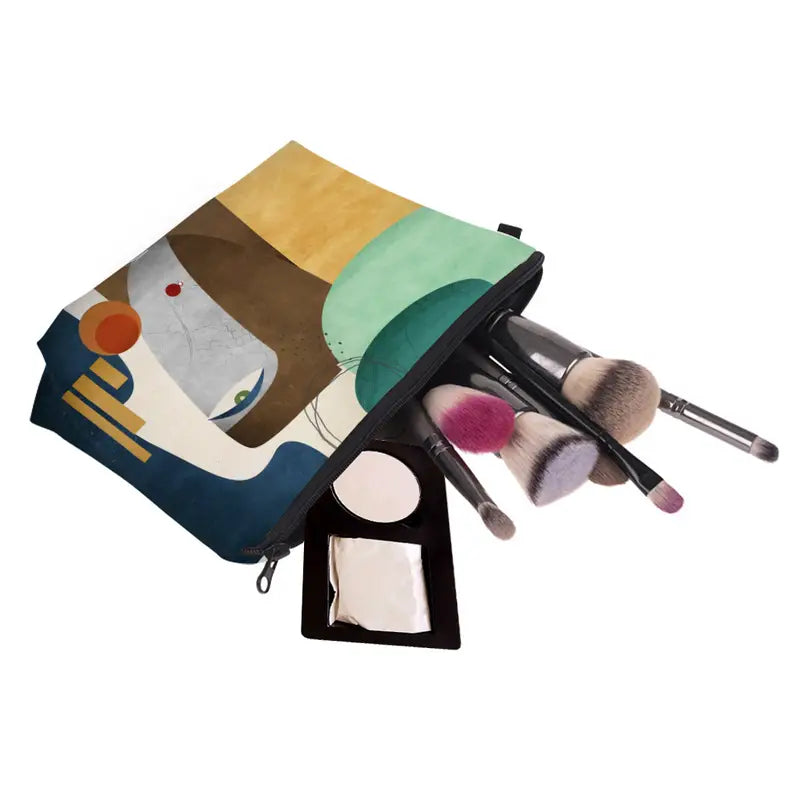 Trousse de maquillage design artistique Pochette cosmétique originale et élégante