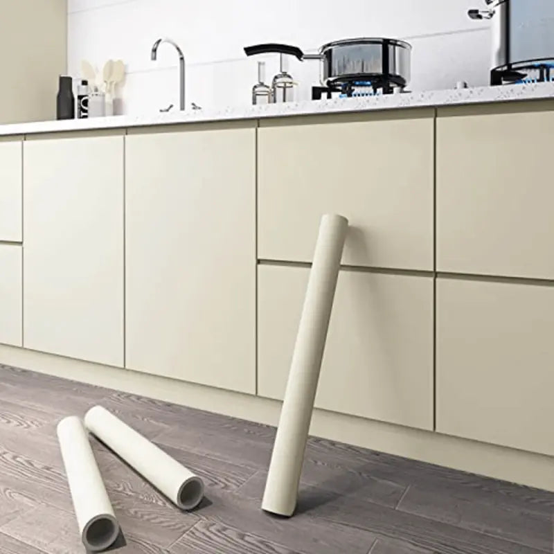 Papier Peint Adhésif Uni Vert Clair – Rouleau Étanche et Facile à Poser pour Décoration Murale et Meubles