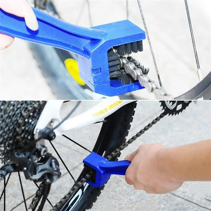 Brosse de Nettoyage Chaîne Moto et Vélo – Outil 3 Faces pour Entretien Facile et Rapide