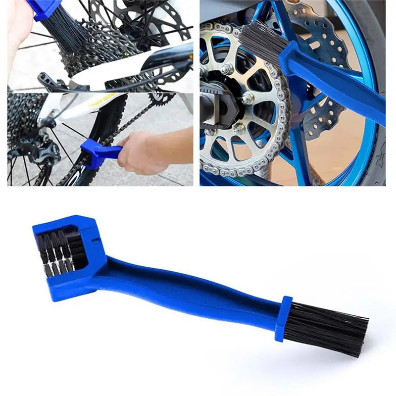 Brosse de Nettoyage Chaîne Moto et Vélo – Outil 3 Faces pour Entretien Facile et Rapide