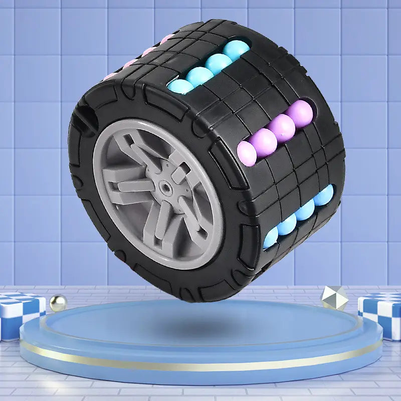 Casse-Tête Cylindre Magique – Puzzle 3D en Forme de Roue avec Billes Colorées pour Enfants et Adultes