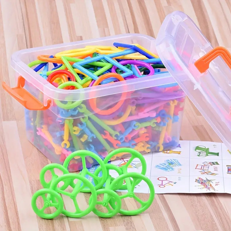 Kit de Bâtonnets et Connecteurs Colorés – Jeu de Construction Créatif pour Enfants | Modélisme et Maquettes