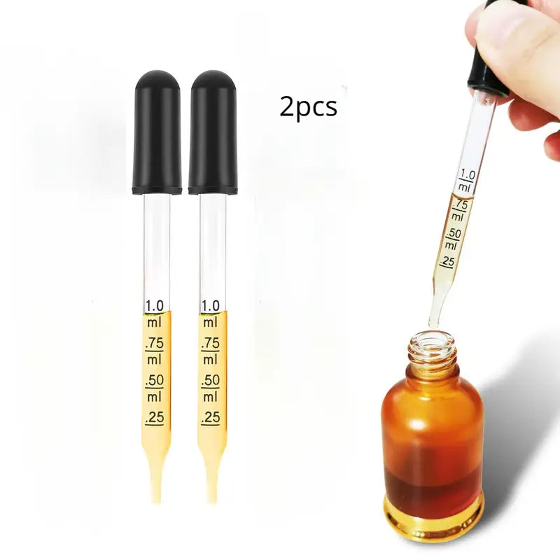 Lot de 6 Pipettes Compte-Gouttes Graduées 1ml – Dosage Précis pour Expériences et Analyses de Laboratoire