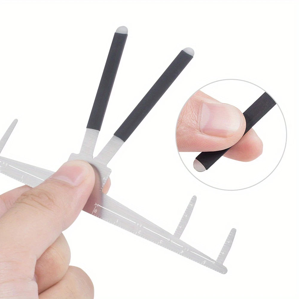 Compas de Précision pour Sourcils – Outil de Mesure Symétrique pour Microblading et Maquillage Permanent