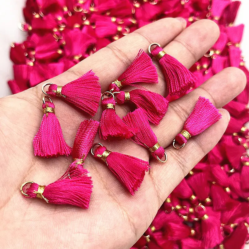 Pampilles Pompons Multicolores en Fil – Breloques DIY pour Création de Bijoux Fantaisie