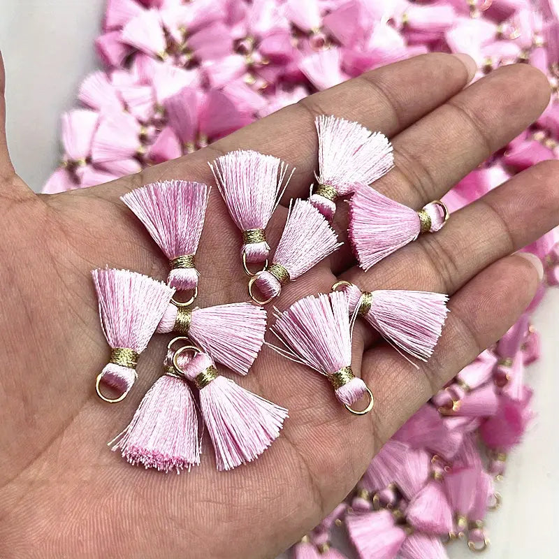 Pampilles Pompons Multicolores en Fil – Breloques DIY pour Création de Bijoux Fantaisie