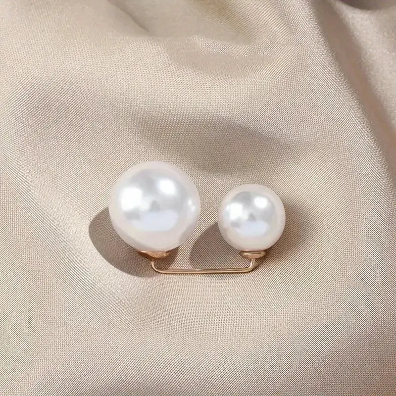 Boutons de Chemise Imitation Perle – Lot de 3 Pinces Élégantes pour Robe, Veste et Décoration de Tenue de Fête