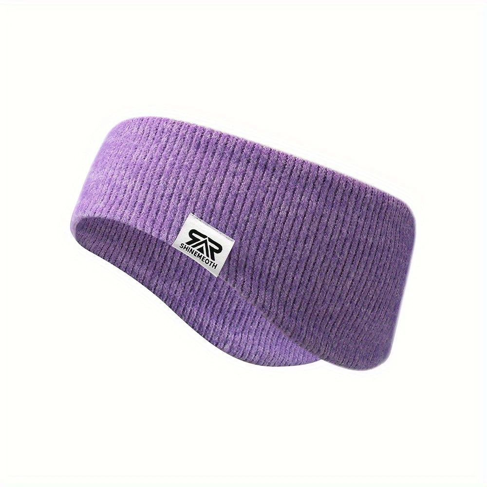 Cache-Oreilles Femme Sport Hiver – Bandeau Tricoté Doux et Chaud, Style Ponytail avec Trou pour Chignon