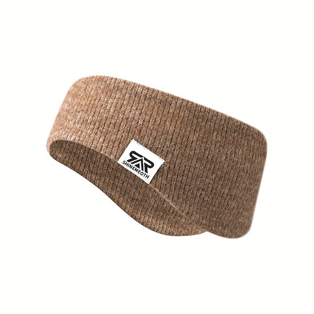 Cache-Oreilles Femme Sport Hiver – Bandeau Tricoté Doux et Chaud, Style Ponytail avec Trou pour Chignon