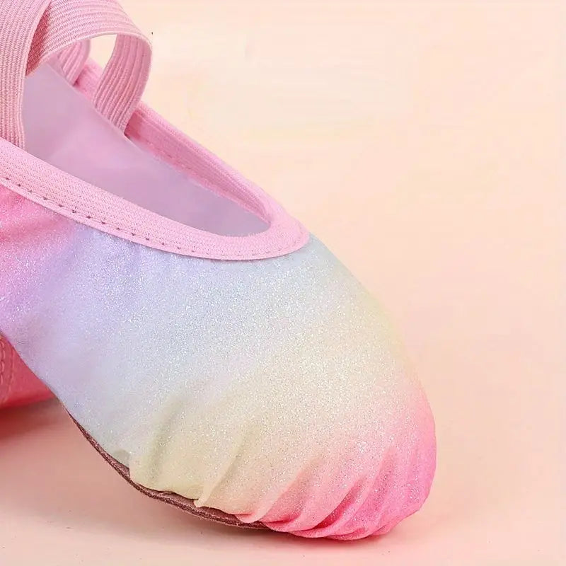 Ballerines fille multicolores en tissu souple – Chaussures légères pour danse et quotidien