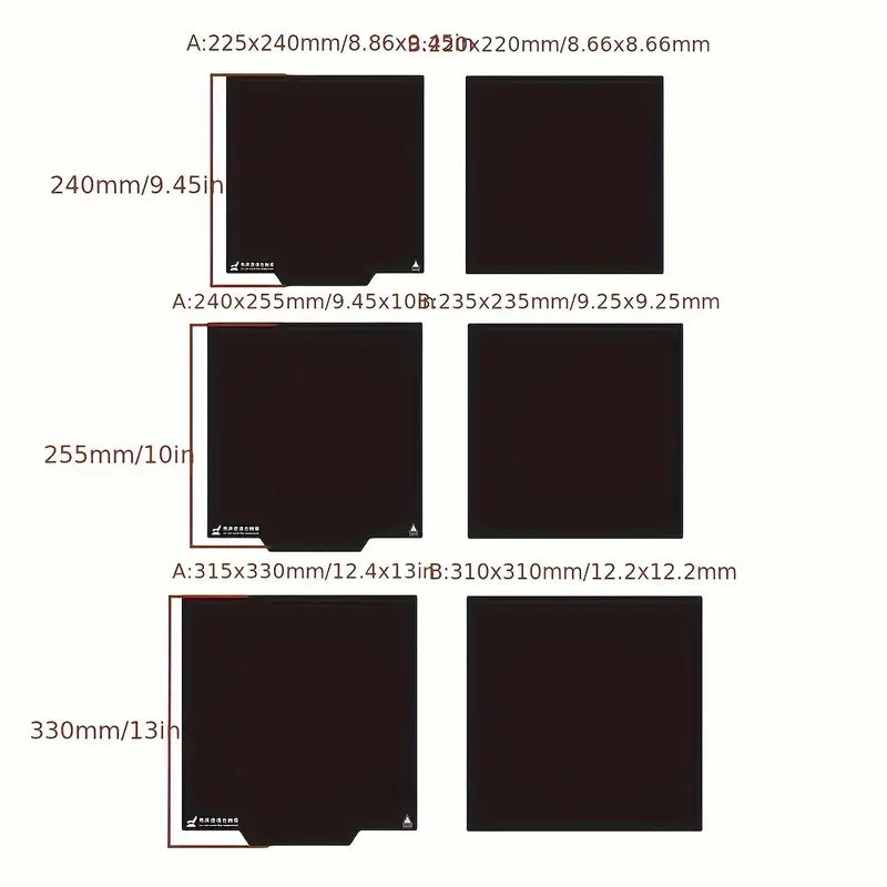 Plateau d’Impression 3D avec Surface Adhésive 3M – Lit Chauffant Antidérapant et Résistant à la Chaleur