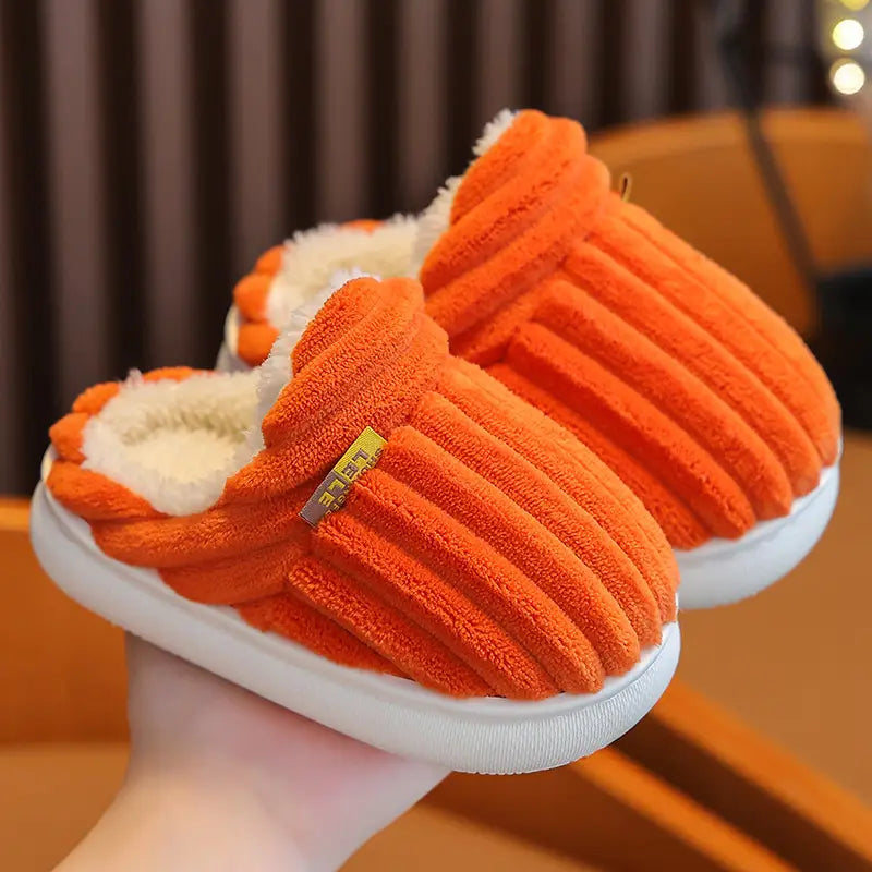 Chaussons bébé fille fourrés antidérapants – Pantoufles chaudes confort hiver