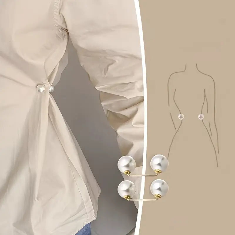 Boutons décoratifs femme perles élégantes – Épingles amovibles pour col et encolure