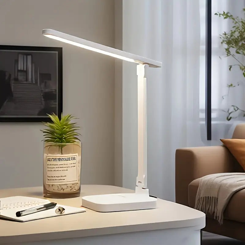 Lampe de Bureau LED Pliable – Rechargeable USB, Design Compact et Minimaliste