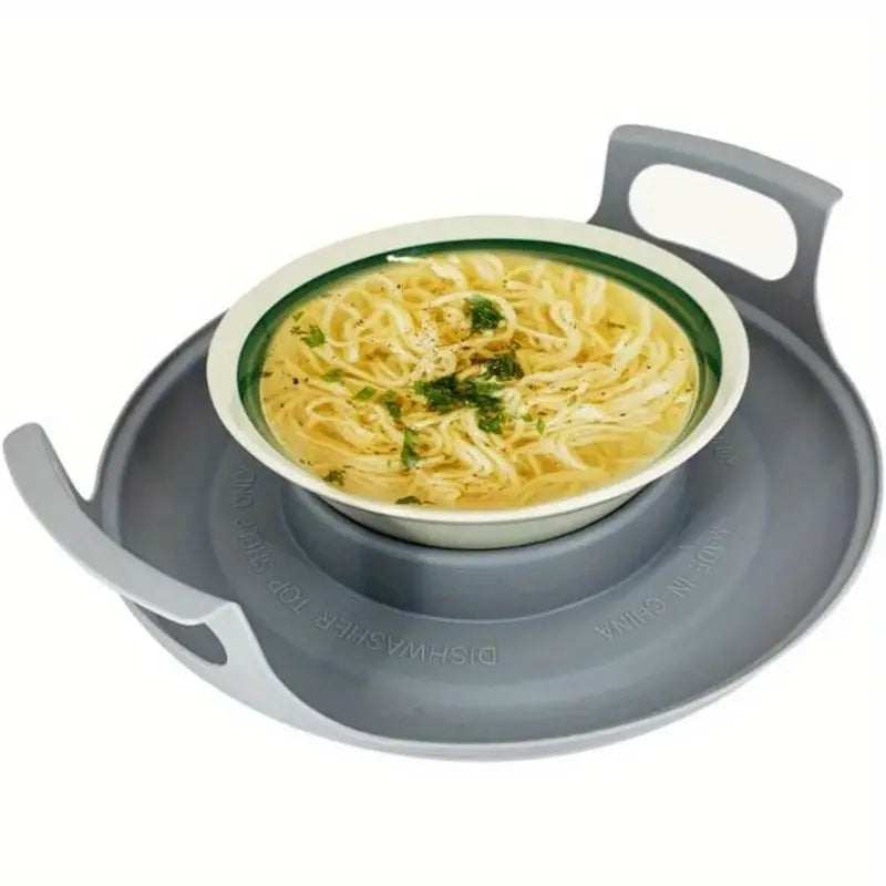 Plateau de Transport avec Poignées – Support Antidérapant pour Bol, Soupe et Repas