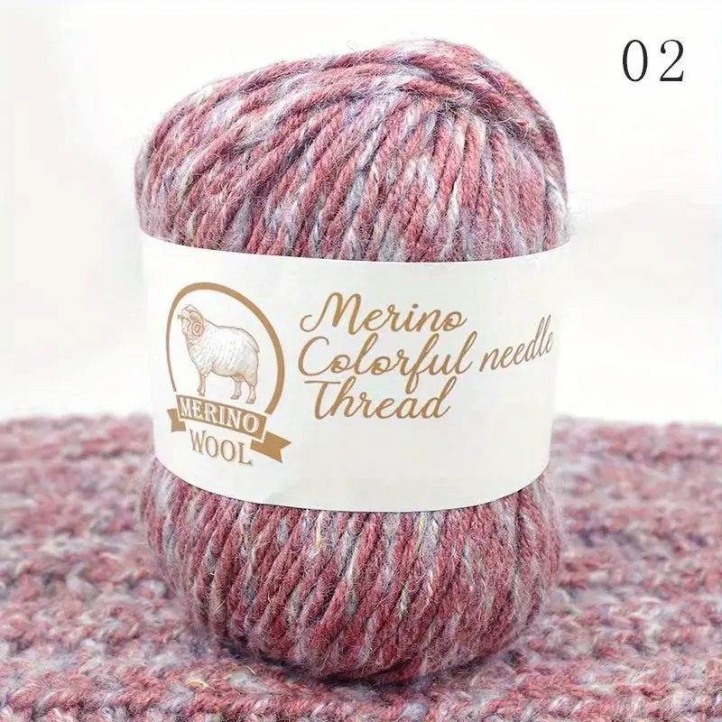 Laine Mérinos Douce Multicolore – Pelote de Fil Épais pour Tricot & Crochet Hiver