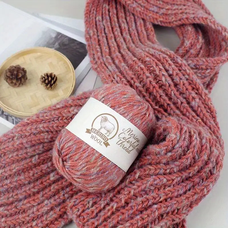 Laine Mérinos Douce Multicolore – Pelote de Fil Épais pour Tricot & Crochet Hiver