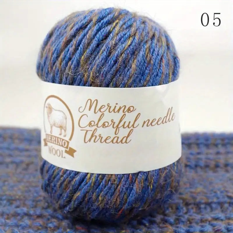 Laine Mérinos Douce Multicolore – Pelote de Fil Épais pour Tricot & Crochet Hiver