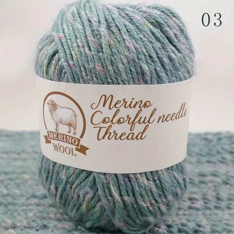 Laine Mérinos Douce Multicolore – Pelote de Fil Épais pour Tricot & Crochet Hiver