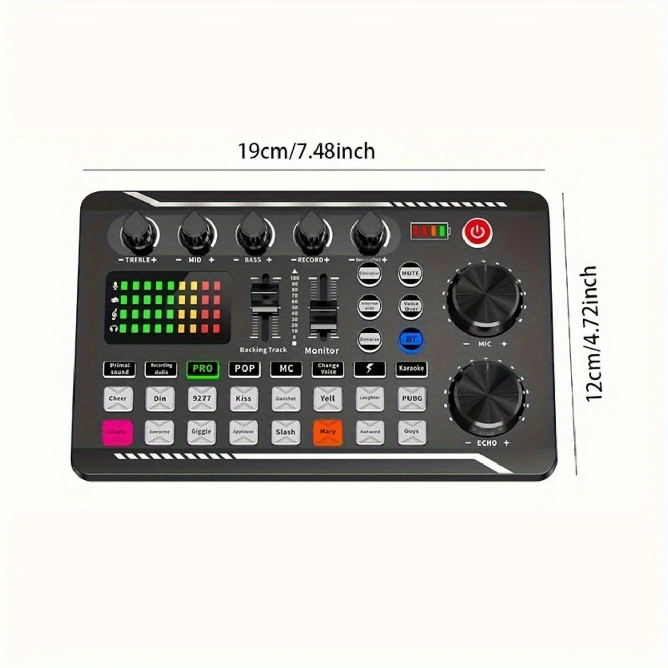 Table de Mixage Audio Portable – Console Sonore USB avec Effets Vocaux et Égaliseur pour Podcast, Musique et Streaming