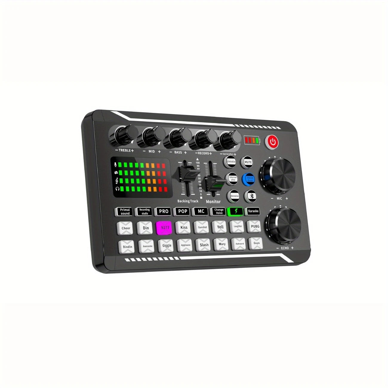 Table de Mixage Audio Portable – Console Sonore USB avec Effets Vocaux et Égaliseur pour Podcast, Musique et Streaming