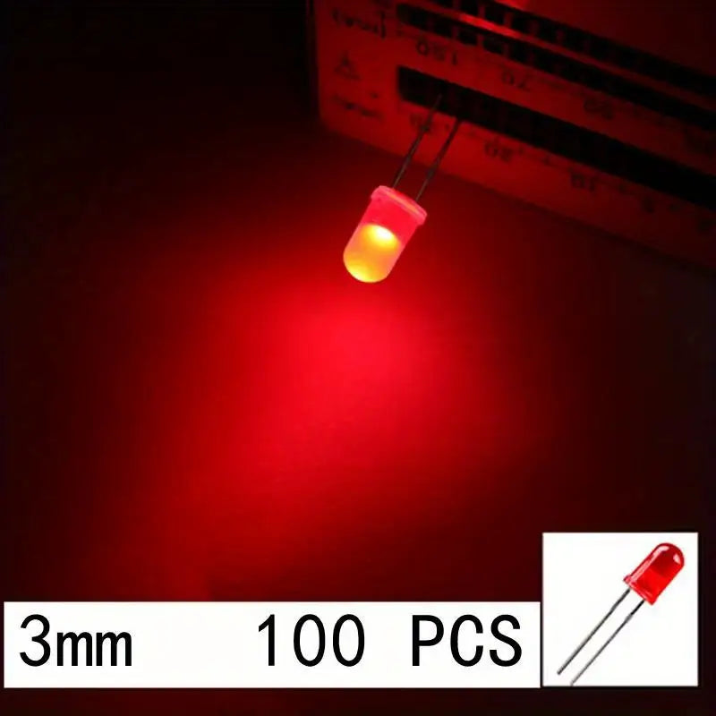 Lot de LEDs 5mm Multicolores Haute Luminosité – Rouge, Vert, Bleu, Jaune, Blanc | Composants Informatiques et Électroniques