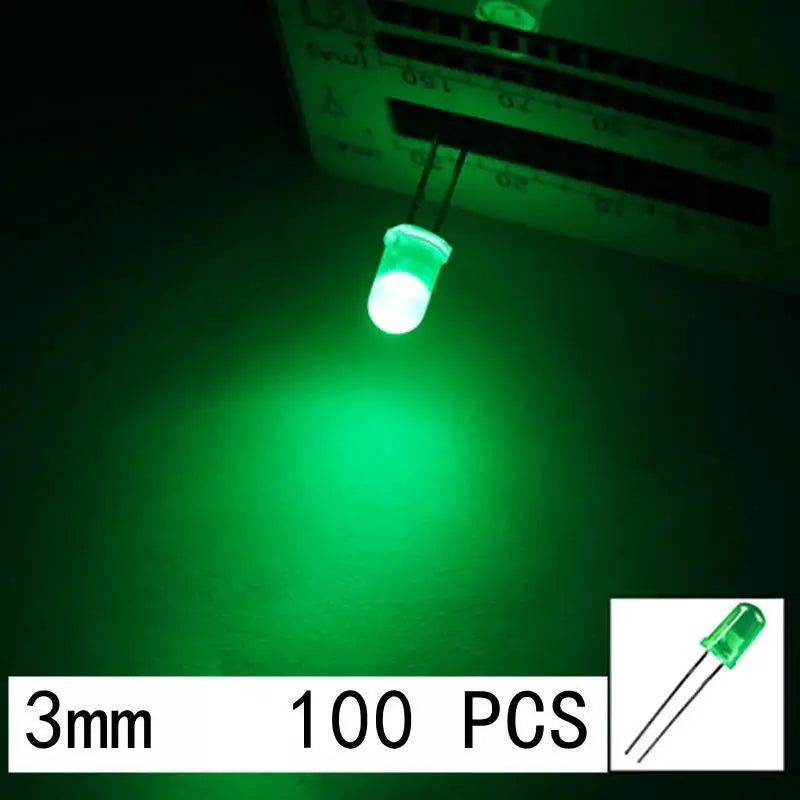 Lot de LEDs 5mm Multicolores Haute Luminosité – Rouge, Vert, Bleu, Jaune, Blanc | Composants Informatiques et Électroniques