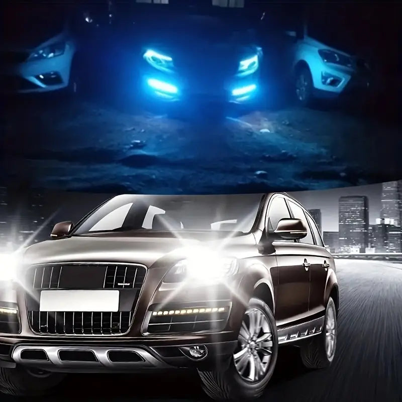 Feux LED DRL Voiture 2x6 LEDs Ultra-Lumineux – Éclairage Diurne Étanche pour Pare-chocs Avant, Style Tuning