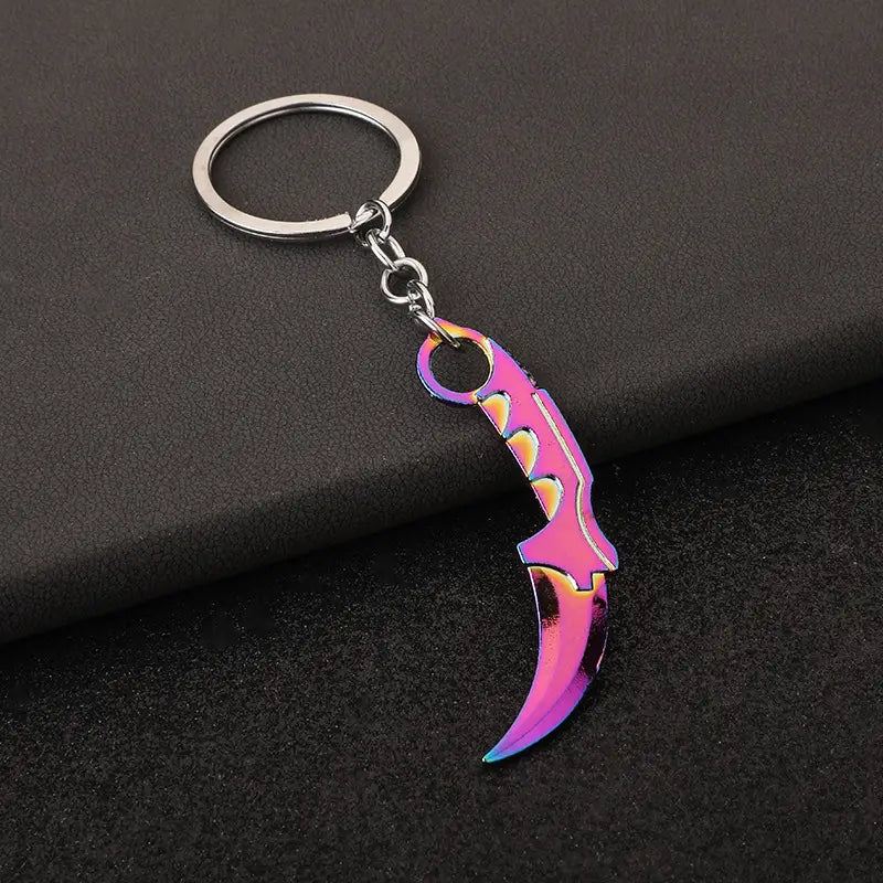 Porte-clés couteau miniature multicolore – Breloque originale et tendance pour femme