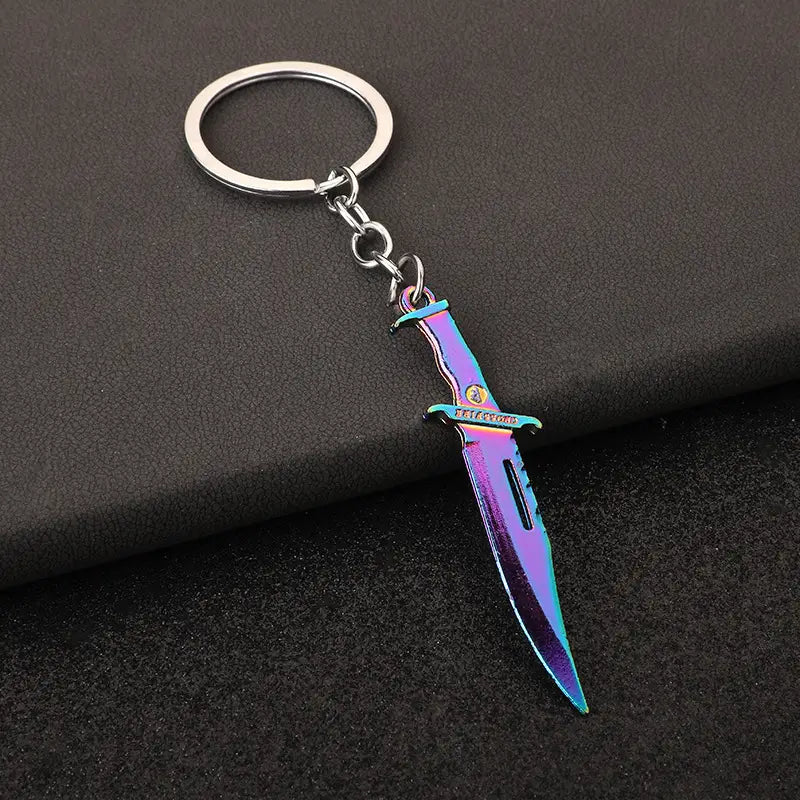 Porte-clés couteau miniature multicolore – Breloque originale et tendance pour femme