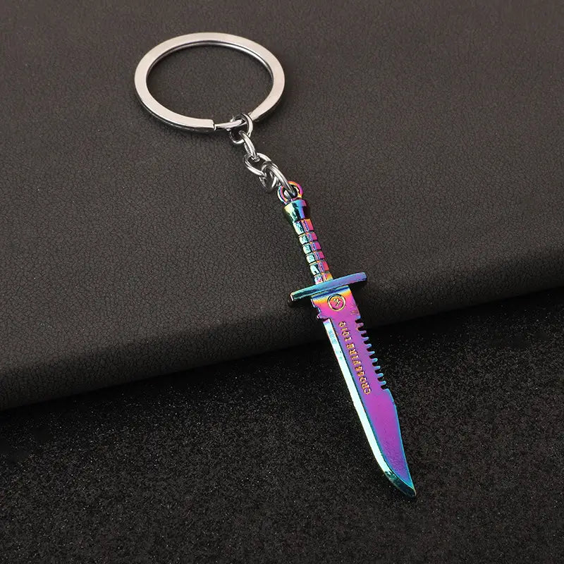 Porte-clés couteau miniature multicolore – Breloque originale et tendance pour femme