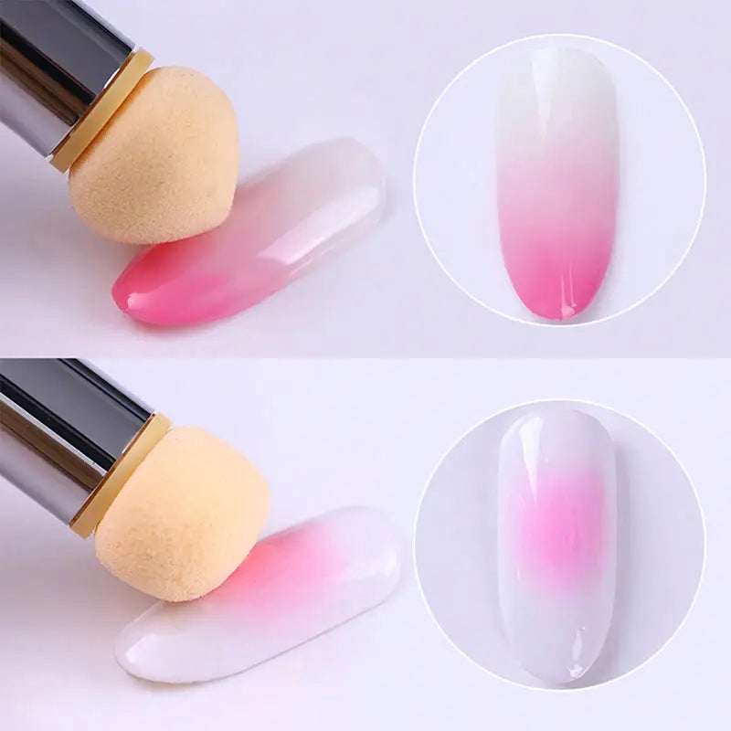 Stylo Applicateur d'Ombre pour Ongles – Double Embout avec Recharges Mousse pour Nail Art Précis