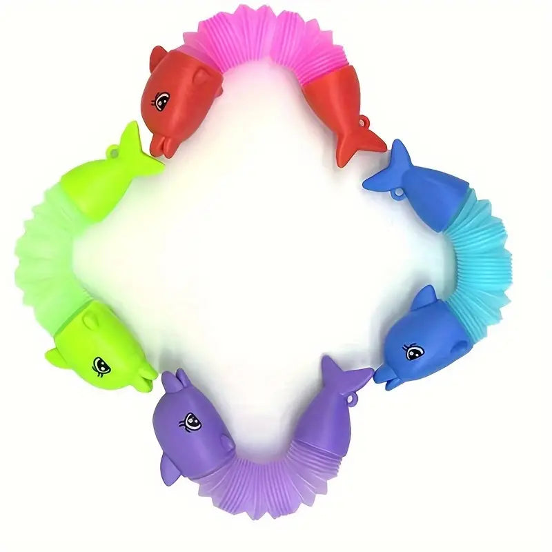 Porte-clés Enfant Animaux Rigolos – Jouet Sensoriel Flexible Antistress Crocodile, Dauphin, Requin et Plus