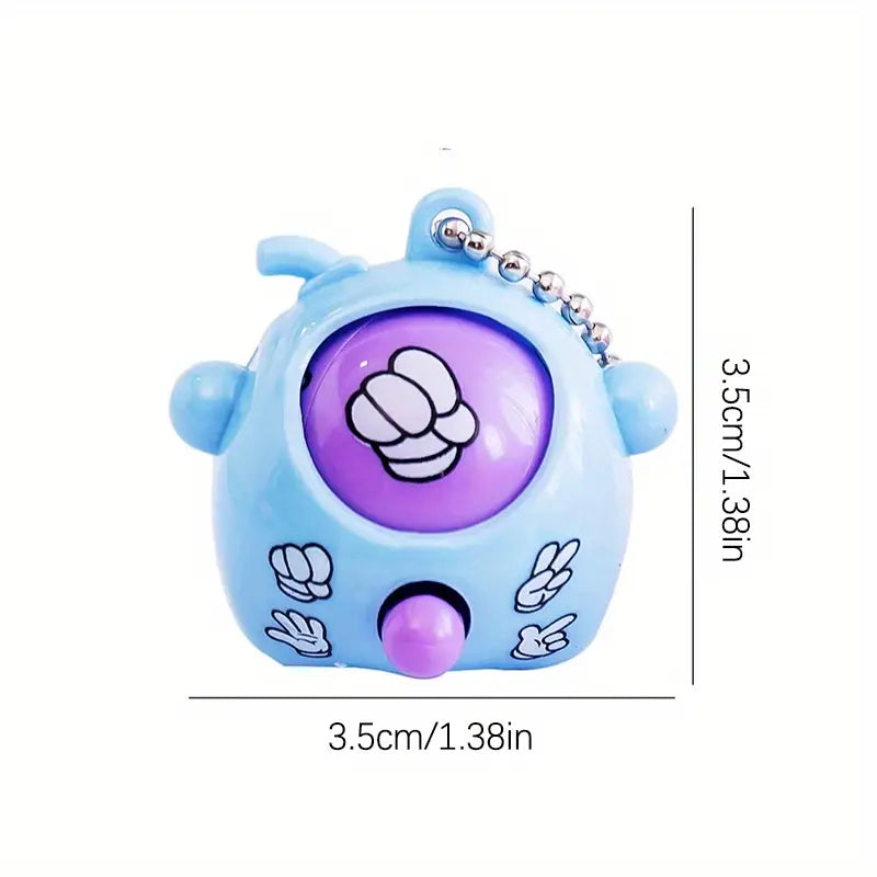 Porte-clés Enfant Jeu Pierre-Feuille-Ciseaux – Jouet Ludique et Coloré en Forme de Mini Machine